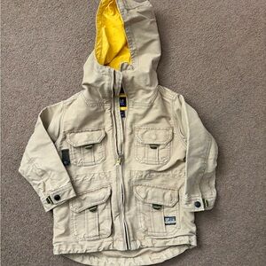 GAP Kids Jacket in Khaki with Yellow Accents
